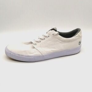 Kustom Shoes Mens Layday Sneaker White Lace Up Round Toe Flat Heel Cushioned 9